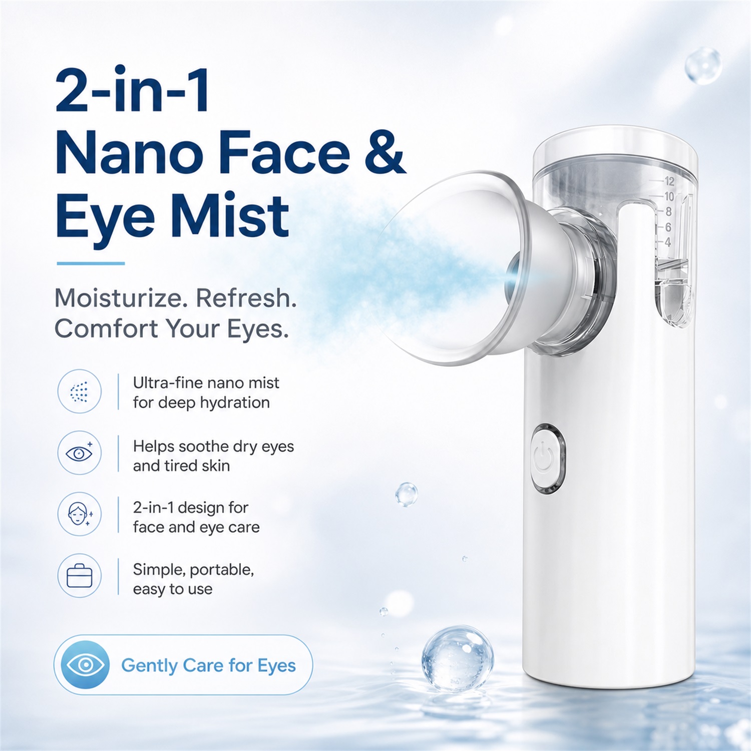 Face Steamer - Nawilżacz powiek Nano, nebulizator, parownica do