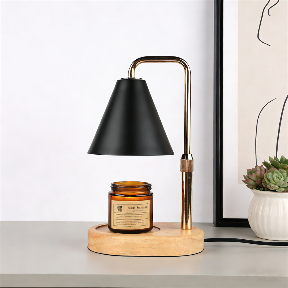 Wax Warmer - Czarna lampa do podgrzewania świec z