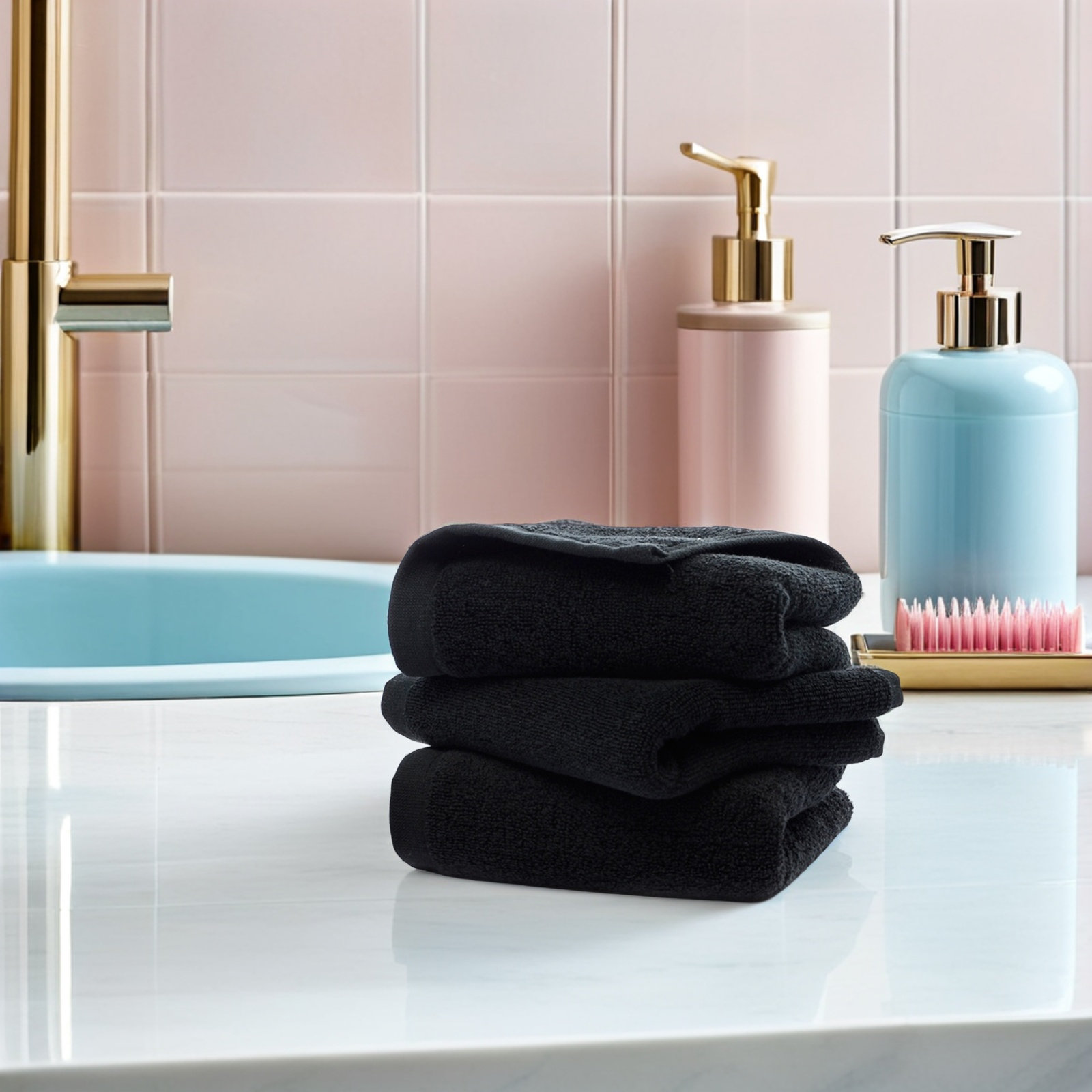 Czarny ręcznik bawełniany, wyk – Spa Towel recenzja i cena