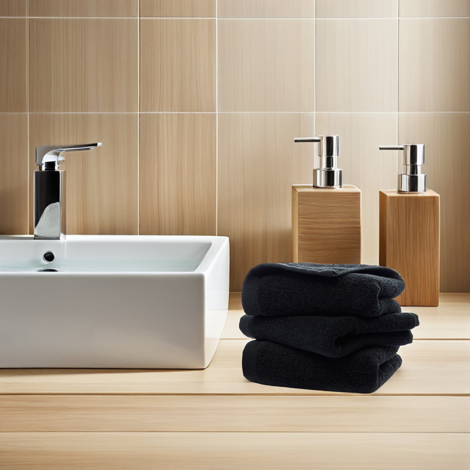 Czarny ręcznik bawełniany, wyk – Spa Towel recenzja i cena