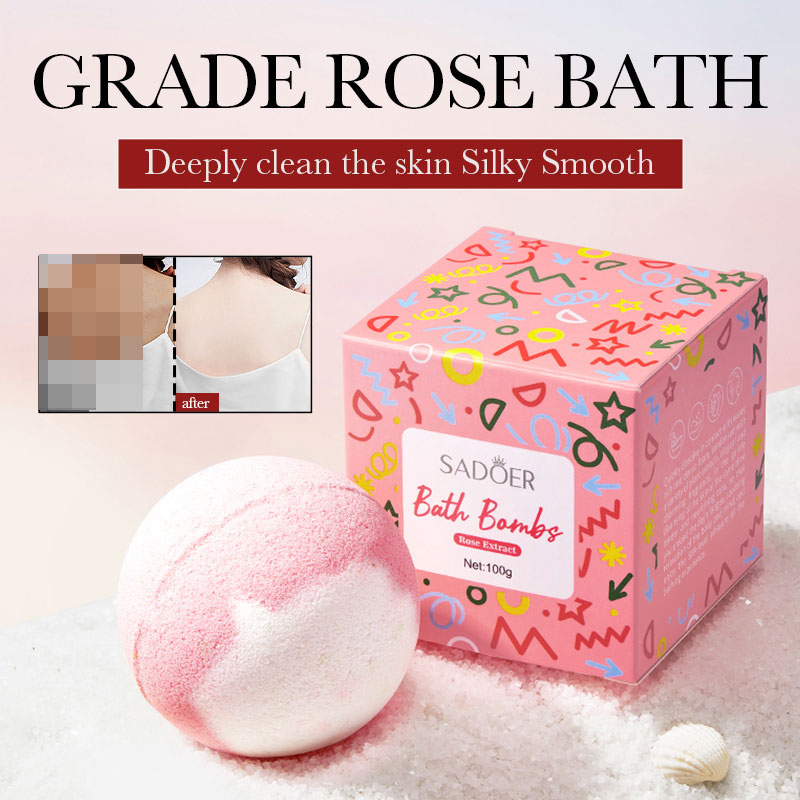 Kulka solna SADOER Rose Bath B – Bath Salts recenzja i cena